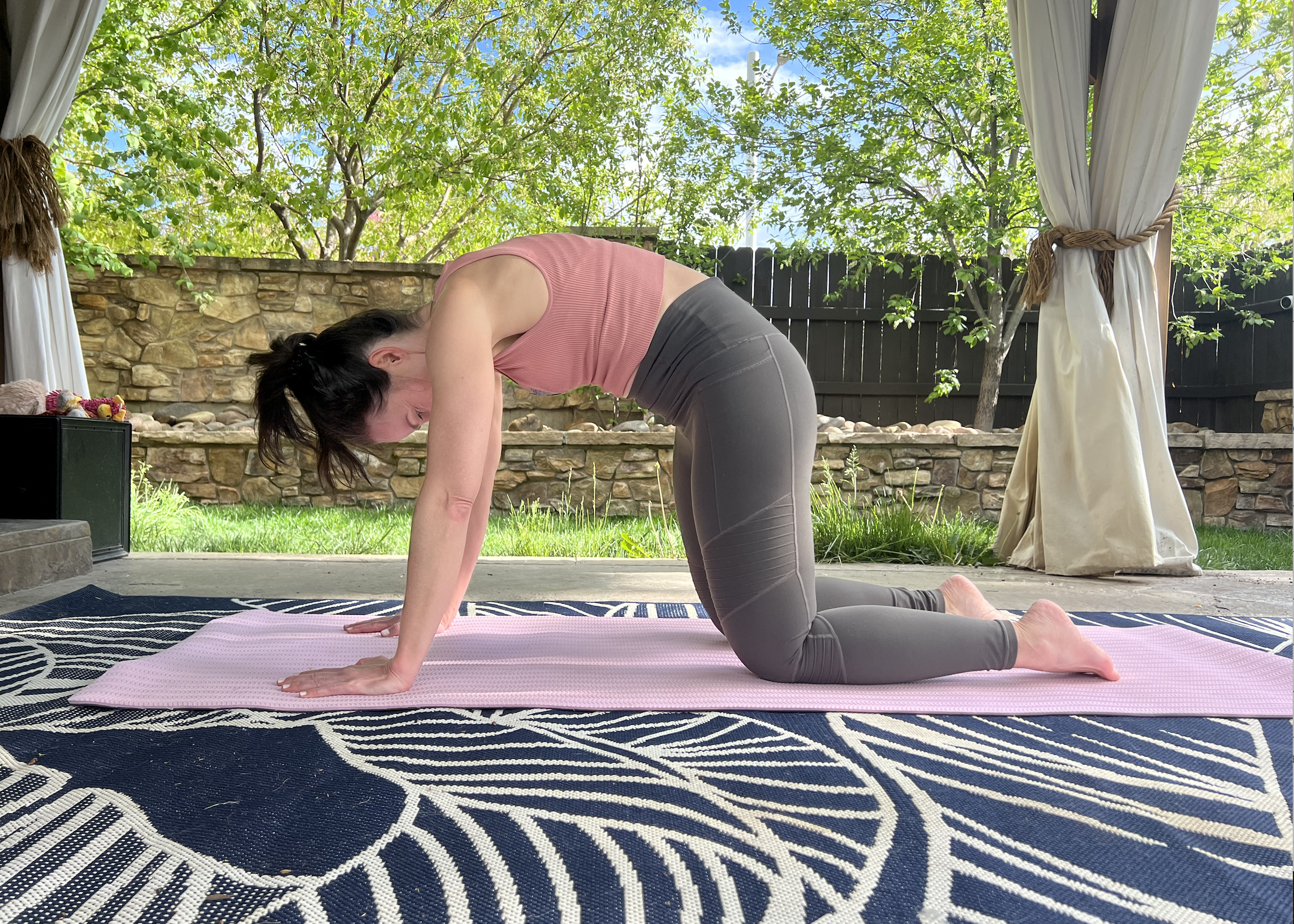 person doing cow pose